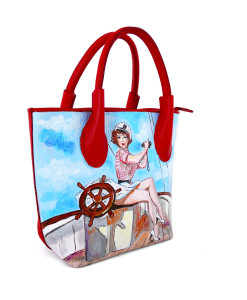 Borsa dipinta a mano – Sailor girl