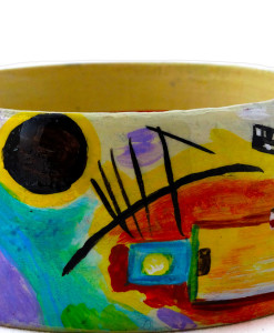 Bracciale dipinto a mano – Blu, giallo, rosso di Kandinskij