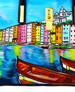 Borsa dipinta a mano – Porto Venere