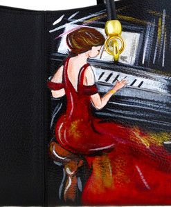 Borsa dipinta a mano – La signora in rosso di Boldini
