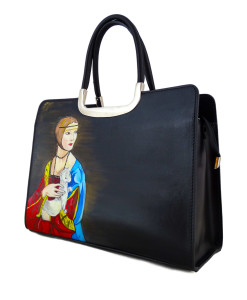 Borsa dipinta a mano – Dama con l’ermellino