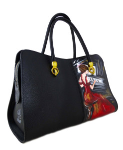 Borsa dipinta a mano – La signora in rosso di Boldini