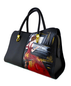 Borsa dipinta a mano – La signora in rosso di Boldini