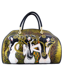 Hand-painted bag - The hostile forces by Klimt