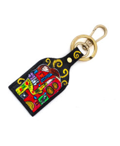 Hand painted keychain - The embrace by Klimt