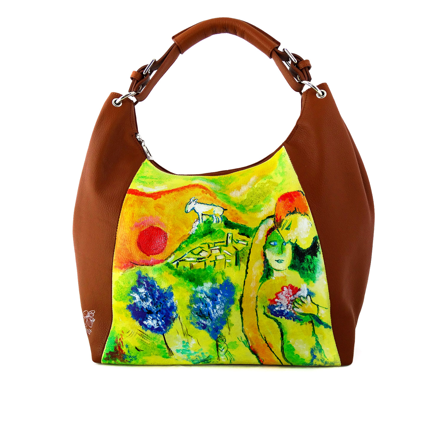 Handpainted bag - The lovers of Vence by Chagall