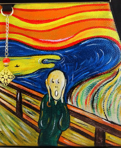 Hand painted bag - The Scream by Munch