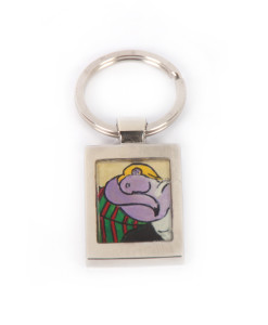 Hand painted keychain - Woman with yellow hair by Picasso