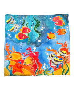 Hand painted headscarf - Emotions Tropical