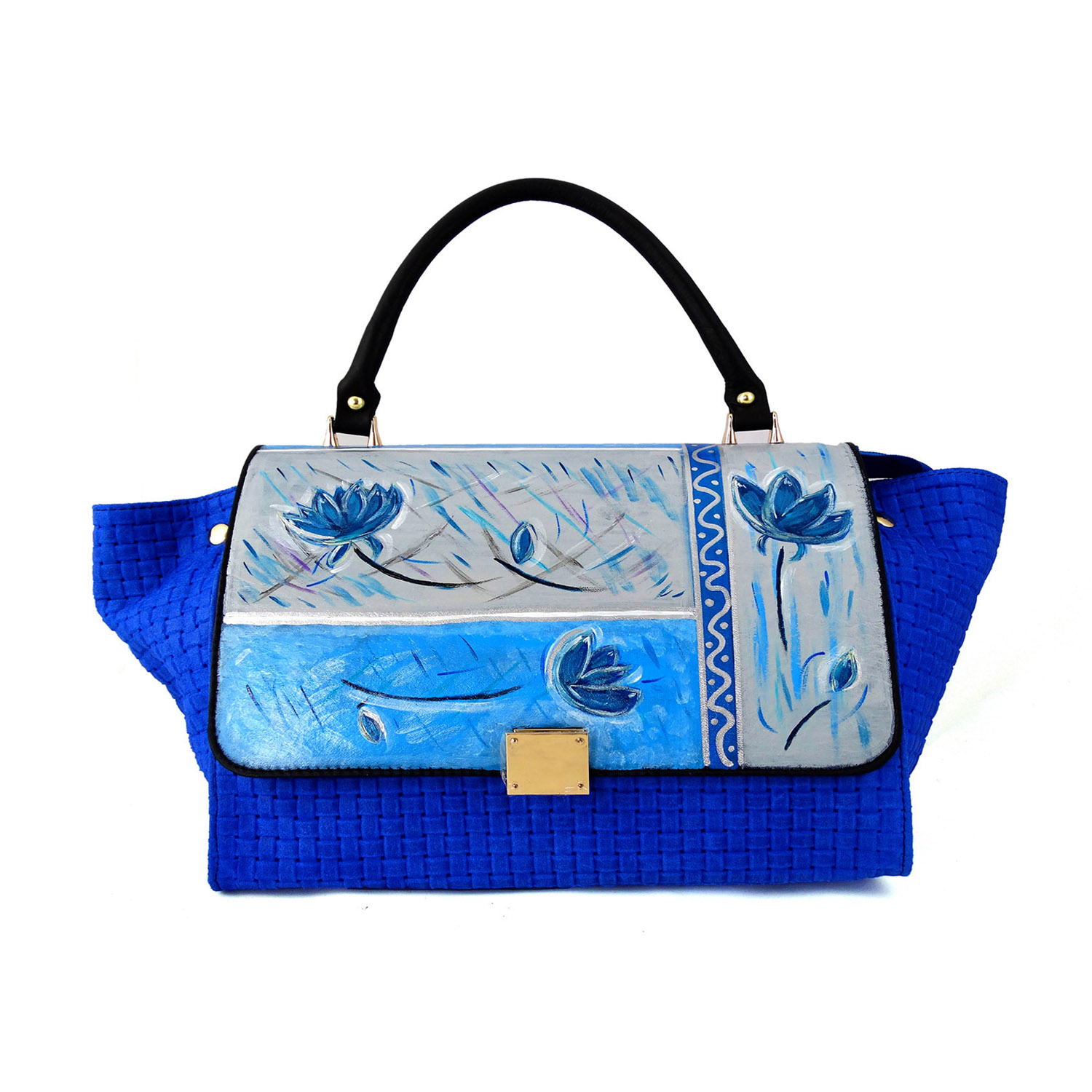 Hand painted bag - Blue Moments