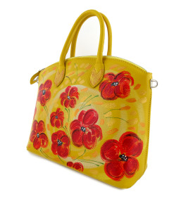 Hand painted bag - Blossom flowers