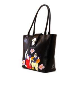 Hand painted bag - Tribute to the musicians by Botero