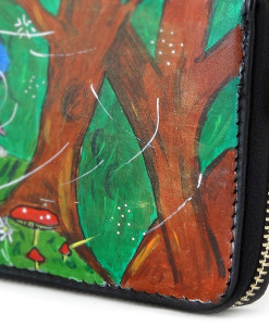 Portafoglio dipinto a mano – Il bosco delle fate