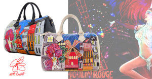 Borsa dipinta a mano - Moulin Rouge