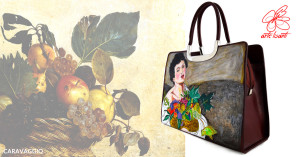 Borsa dipinta Fanciullo con canestro di frutta di Caravaggio