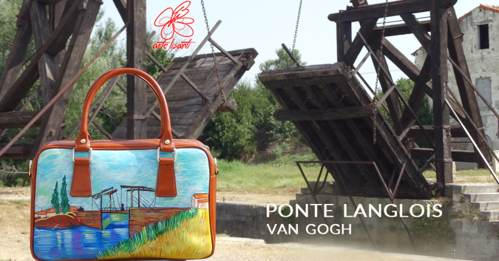 Borsa dipinta a mano - Il Ponte Langlois di Van gogh