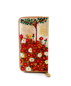 Hand painted wallet - Flowers field by Schiele
