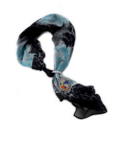 Foulard gioiello dipinto a mano - Serpenti d’acqua di Klimt