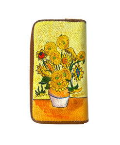 Portafoglio dipinto a mano – I girasoli di Van Gogh
