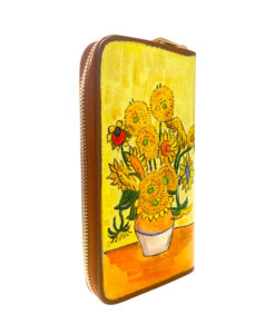 Portafoglio dipinto a mano – I girasoli di Van Gogh