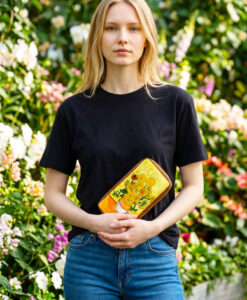 Portafoglio dipinto a mano – I girasoli di Van Gogh