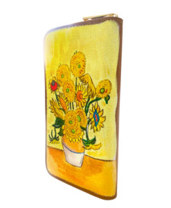 Portafoglio dipinto a mano – I girasoli di Van Gogh