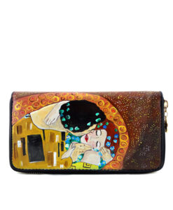 Handpainted wallet - The Kiss by Klimt