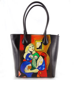 Borsa dipinta a mano - Donna che legge di Picasso