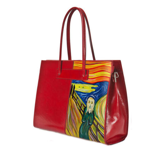 Borsa dipinta a mano - L'urlo di Munch