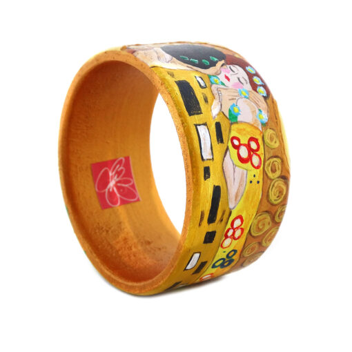 Bracciale dipinto a mano – Il bacio di Klimt