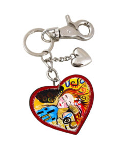 Hand painted keychain - Tribute to lover kiss by Sophie Vogel