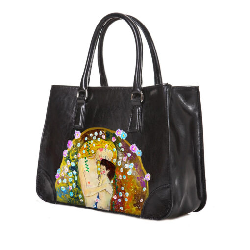 Borsa dipinta a mano - Madre e figlio di Klimt