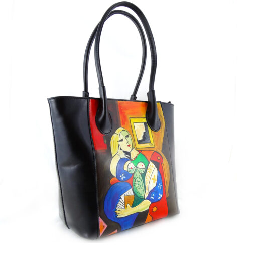 Borsa dipinta a mano - Donna che legge di Picasso