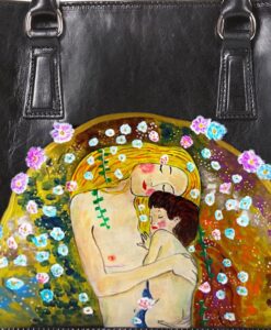 Borsa dipinta a mano - Madre e figlio di Klimt