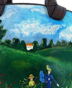 Borsa dipinta a mano - I papaveri di Monet