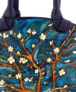 Borsa dipinta a mano Il mandorlo di Van Gogh