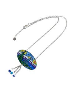 Collana dipinta a mano - La notte stellata di Van Gogh