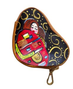 Portamonete dipinto a mano - L'abbraccio di Klimt