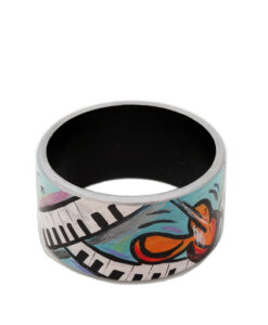 Hand-painted bracelet - Music is my world