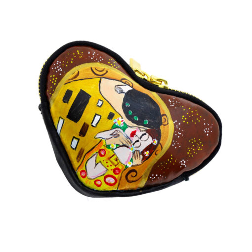 Hand-painted coin purse - The Kiss by Klimt