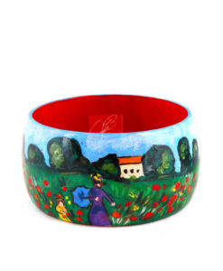 Bracciale dipinto a mano – I papaveri di Monet