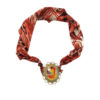 Foulard gioiello dipinto a mano - l'abbraccio di Klimt