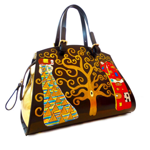 Borsa dipinta a mano – L'albero della vita di Klimt