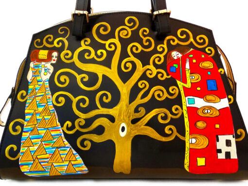 Borsa dipinta a mano – L'albero della vita di Klimt