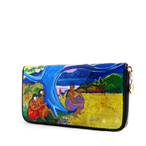 Portafoglio dipinto a mano – Cat Toru Potii di Gauguin