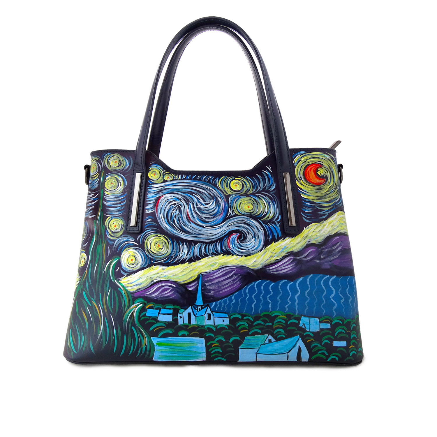 Handpainted Bag The Starry Night By Van Gogh