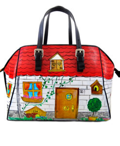 Hand-painted bag - Home sweet home