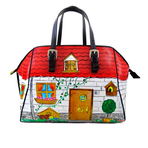 Hand-painted bag - Home sweet home