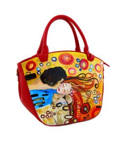 Borsa dipinta a mano - Omaggio al Bacio Appassionato di Sophie Vogel