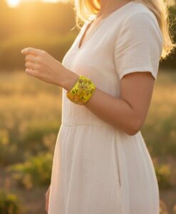 Bracciale dipinto a mano - I girasoli di Van Gogh
